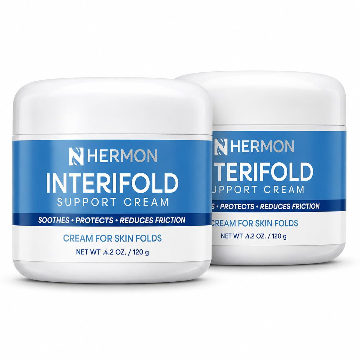 Hermon Intertrigo Cream for Skin Folds: Skin Care & Chafing Support with Zinc Oxide, Intertrigo Relief Cream for Under B