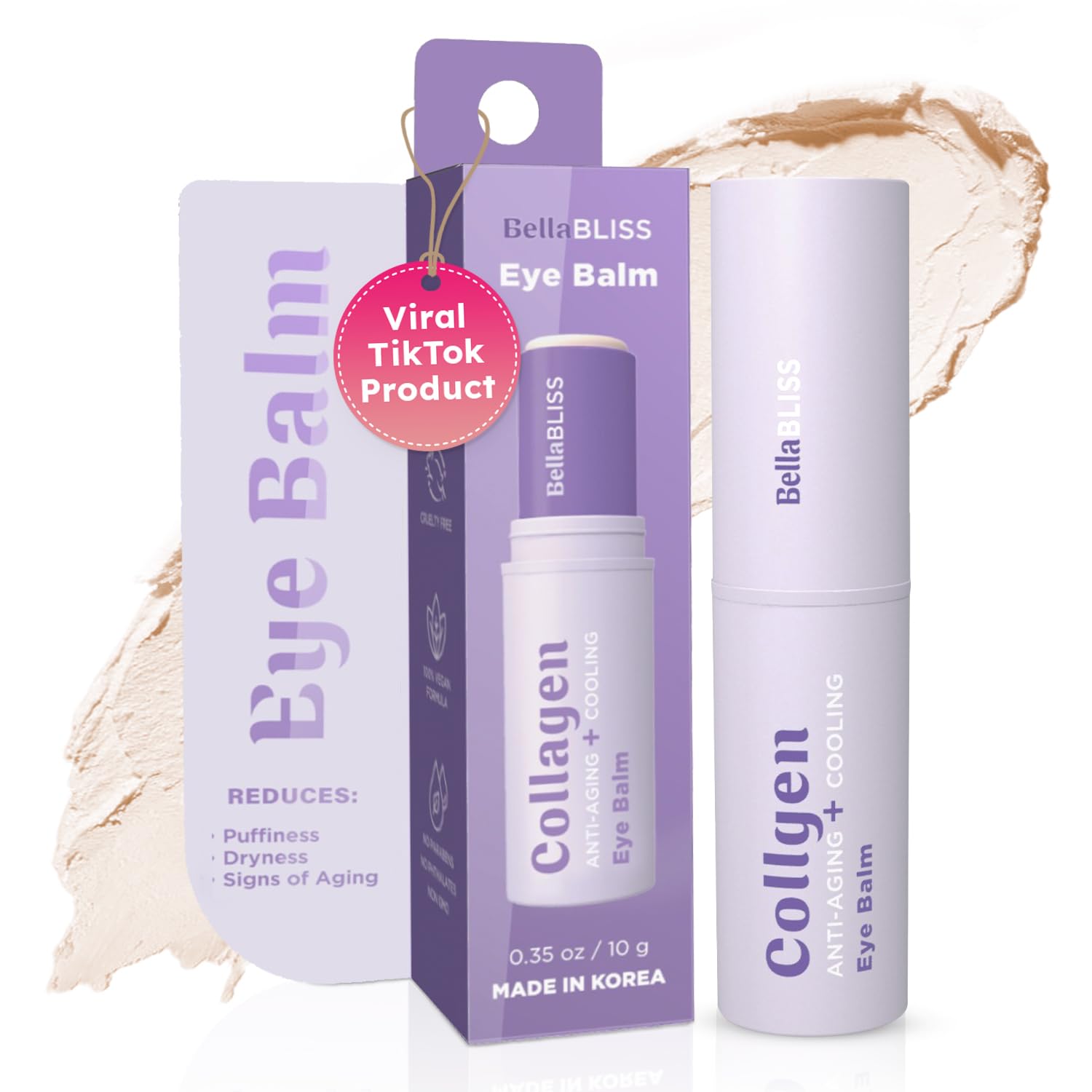 Bella Bliss Collagen Eye Balm Stick for Dark Circles, Puffiness - Product Imagery