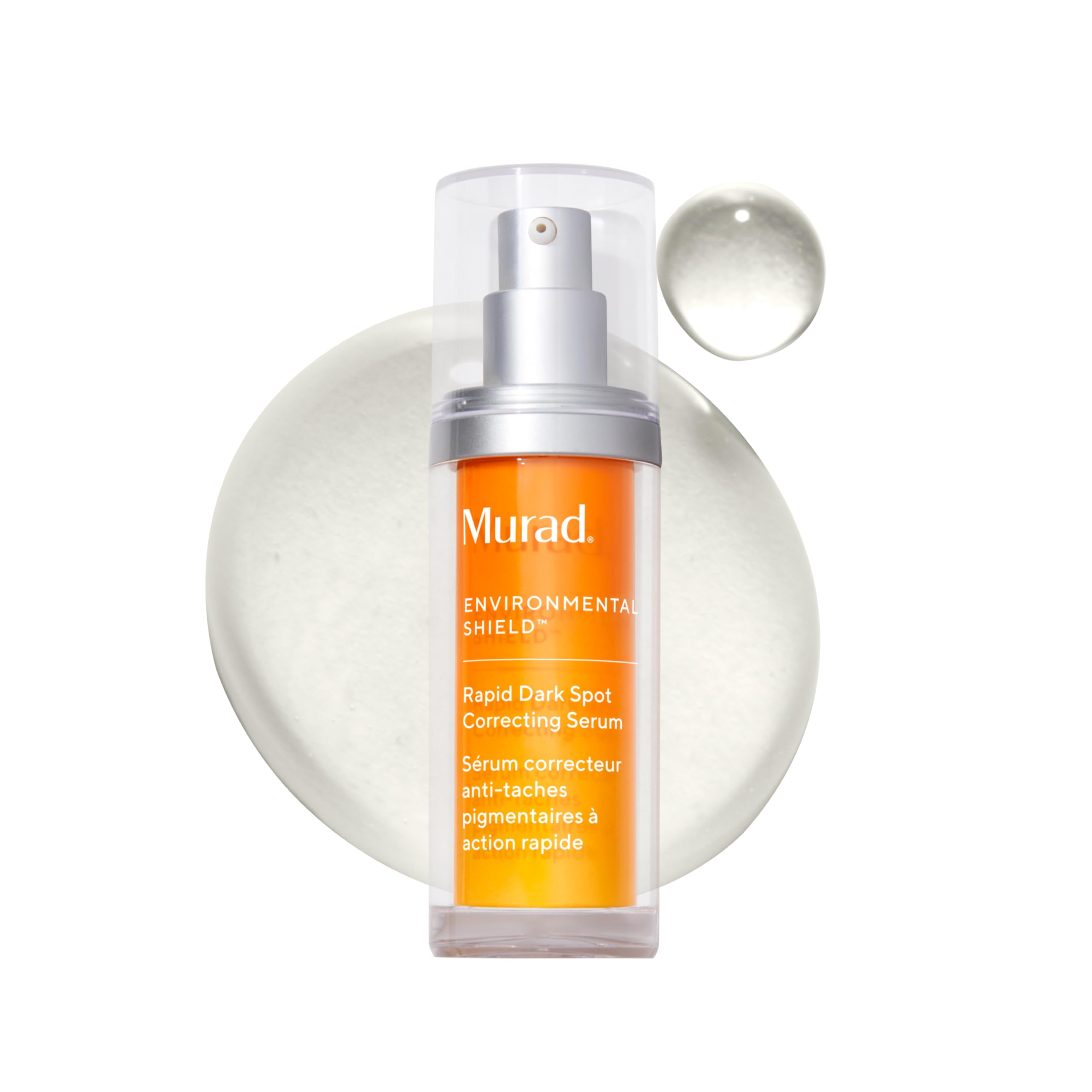 Murad Rapid Dark Spot Correcting Serum with glycolic acid in a 1 fl oz bottle, designed to reduce dark spots and improve skin clarity.