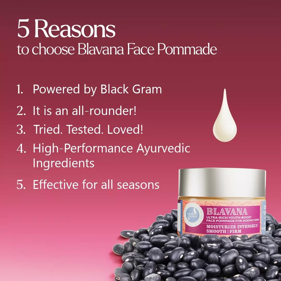 The Ayurveda Experience Blavana Face Moisturizer|Ultra-Rich Cream for Dry, Aging Skin|50g – packaging and label