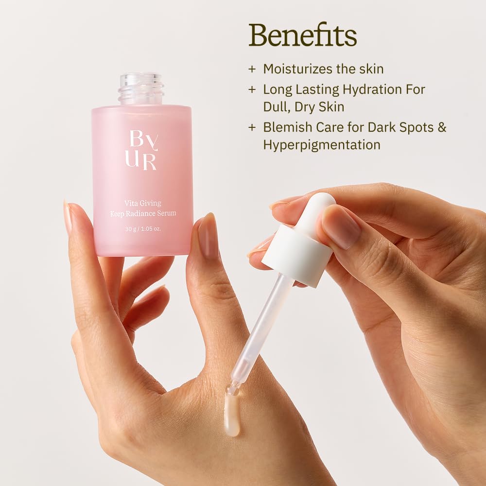 ByUR Vita Giving Keep Radiance Serum - Dark Spots & Hyperpigmentation, Brightening & Hydrating for Dry, Dull Skin, Hyalu