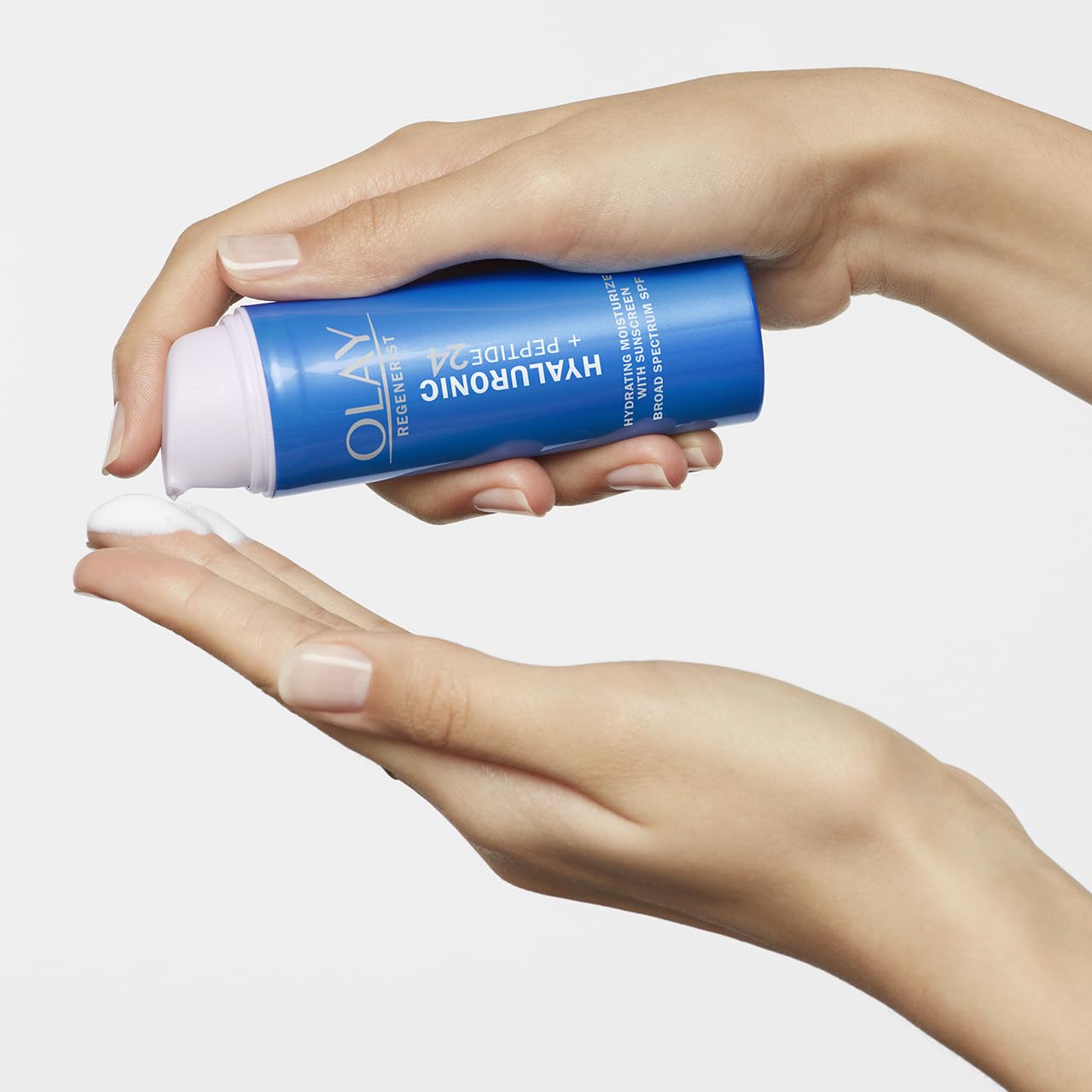 Olay Hyaluronic SPF 30 Hydrating Moisturizer with Sunscreen, Broad Spectrum SPF 30, Fragrance-Free, 1.7 oz