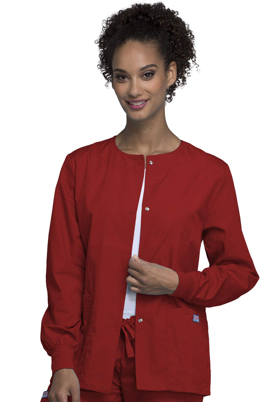 Cherokee WW Originals Scrubs Jacket for Women Snap Front 3 - Product Imagery
