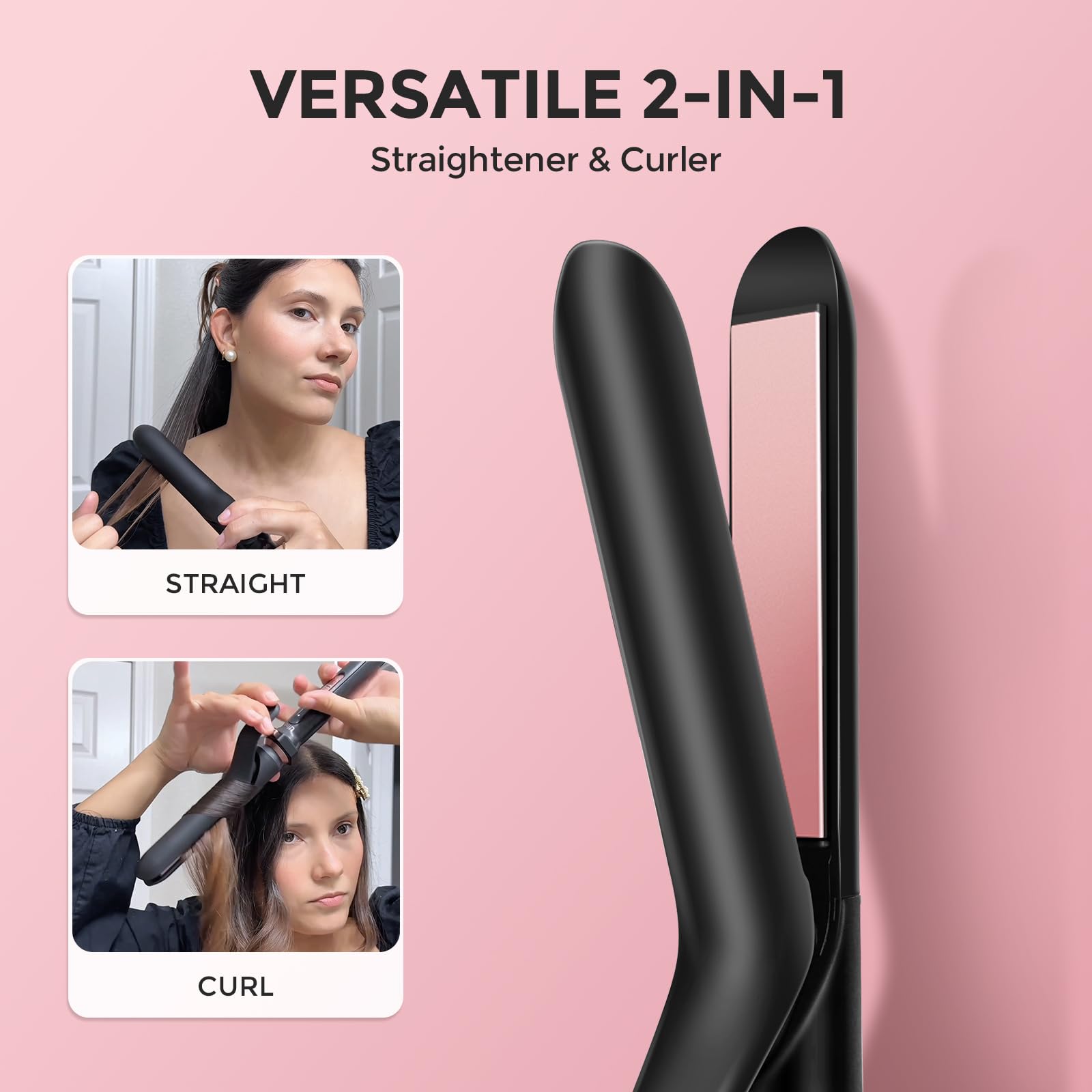 Ufree 5-in-1 Curling Iron Set | Ceramic Barrels & Flat Iron
