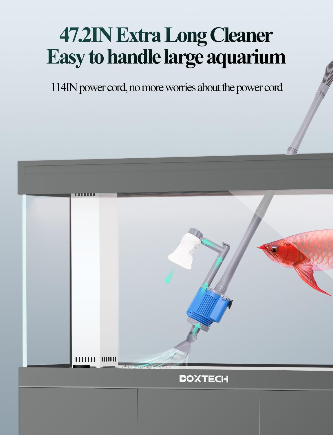 UPETTOOLS Aquarium Gravel Cleaner - Electric Automatic Removable Vacuum Water Changer Sand Algae Cleaner Filter Changer 
