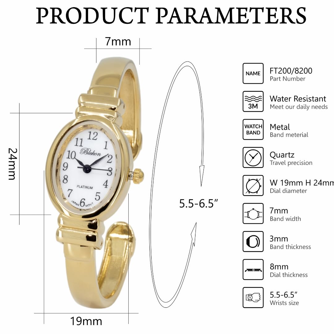 Blekon Elegant Bracelet Watch for Women – Mother-of-Pearl Dial, Polished Case Perfect for Petite Wrists – Sophisticated 