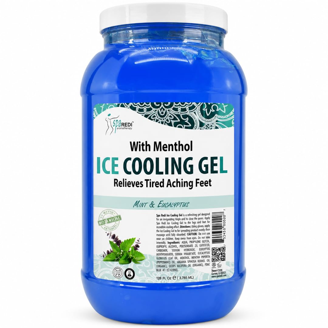 SPA REDI Pedicure Massage Cooling Gel, Fast-Absorbing, 1 Gallon – product photo (Creams)