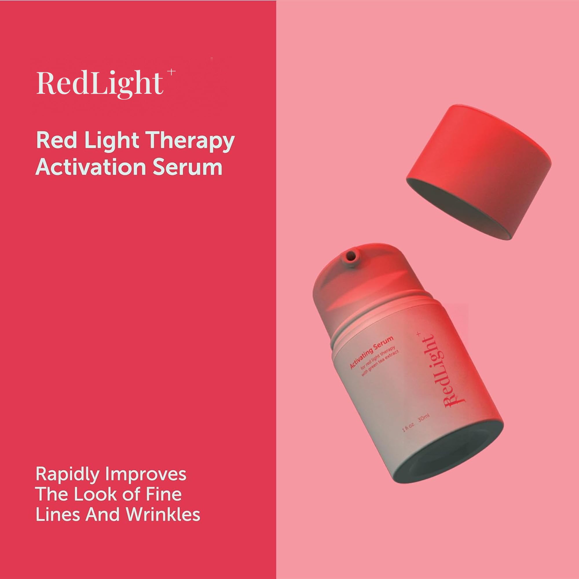 Berkland Matcha Red Light Therapy Activation Serum for Face & Neck - Made in USA - Stays Workable a Full Session, No Sticky Drag - Niacinamide, Hyaluronic Acid & Ceramides - Fragrance-Free, 1 fl oz