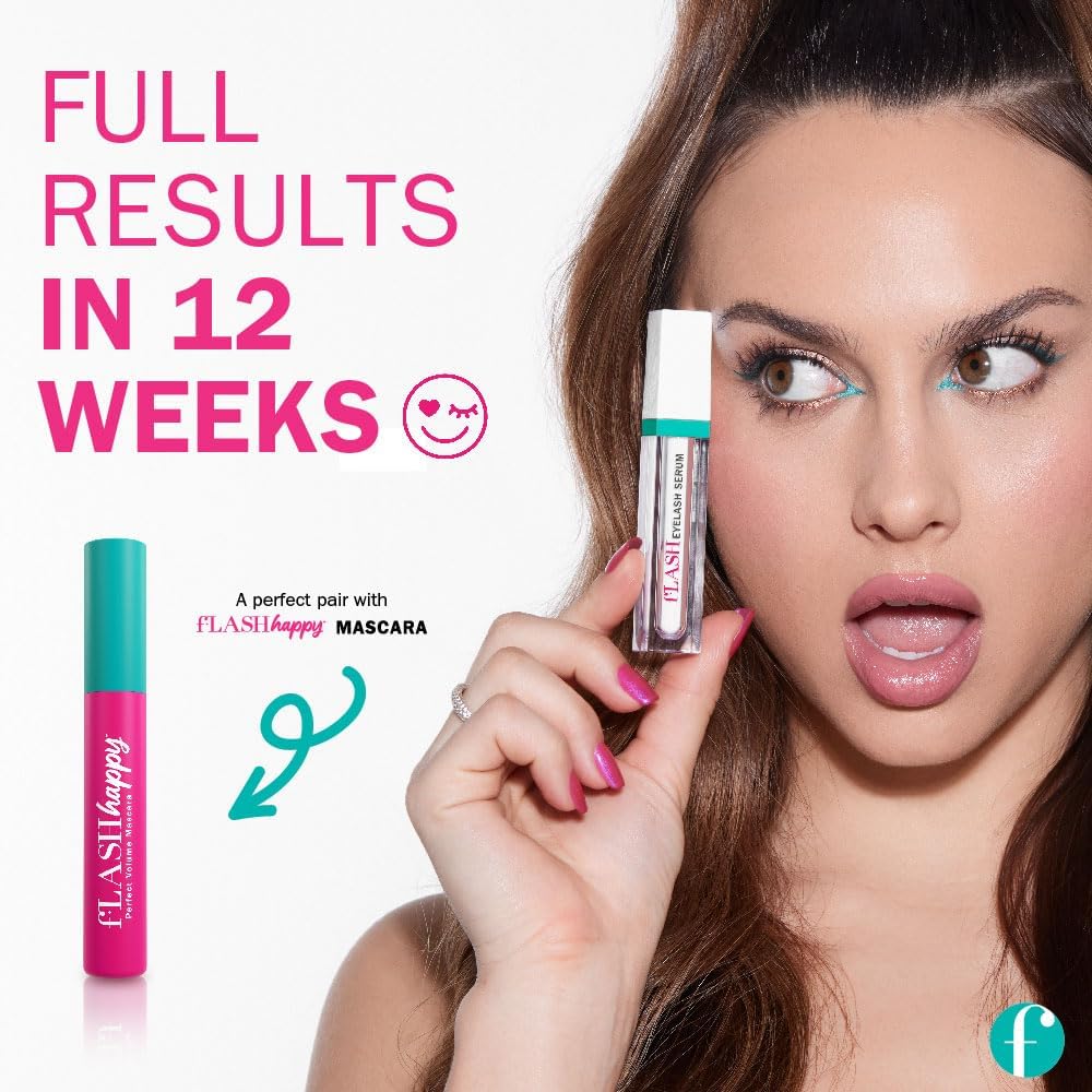 FLASHSERUM fLASH Eyelash Serum for Longer-Looking Natural Lashes - Enhances & Strengthens, Safe & Effective Formula for 