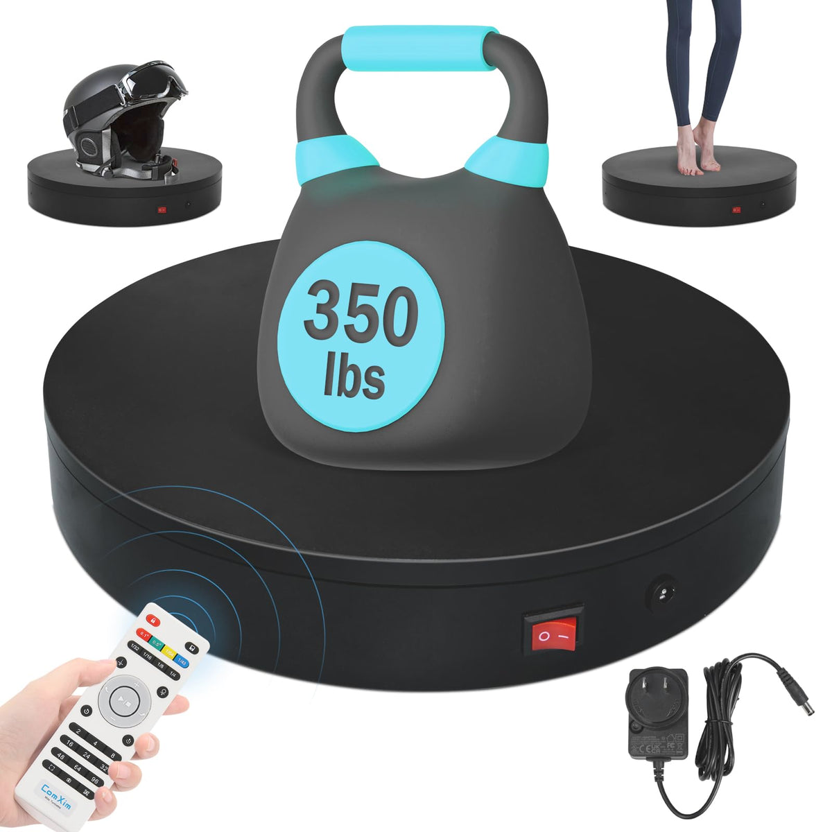 32cm Rotating Platform 350lbs Capacity Motorized Electric - ComXim Official Imagery - 2