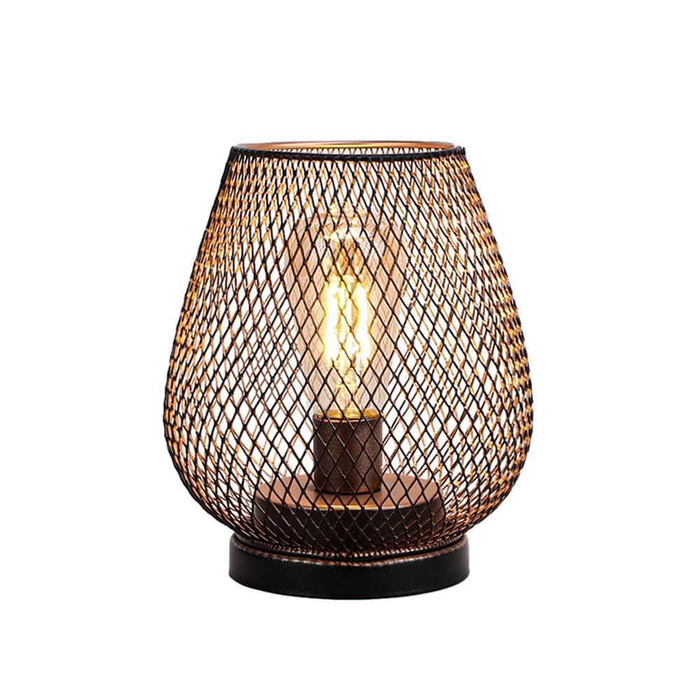 JHY DESIGN Set of 2 Metal Cage LED Lantern Battery Powered Cordless Accent Light with LED Great for Weddings Parties Pat