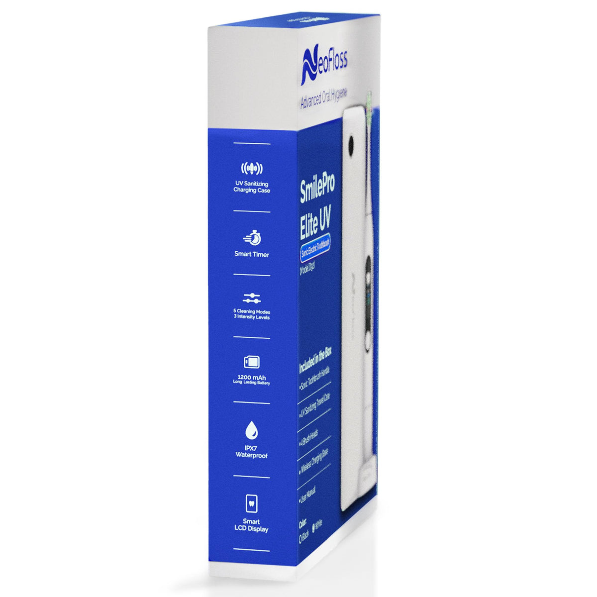 SmilePro Elite UV Sonic Electric Toothbrush White - NEOFLOSS Official Imagery - 7