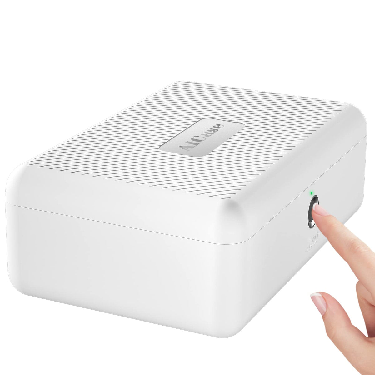Biometric Fingerprint Storage Box,AICase Portable Cash Jewelry Security Case Lock Box Safe,Combination Lock for Car, Hom