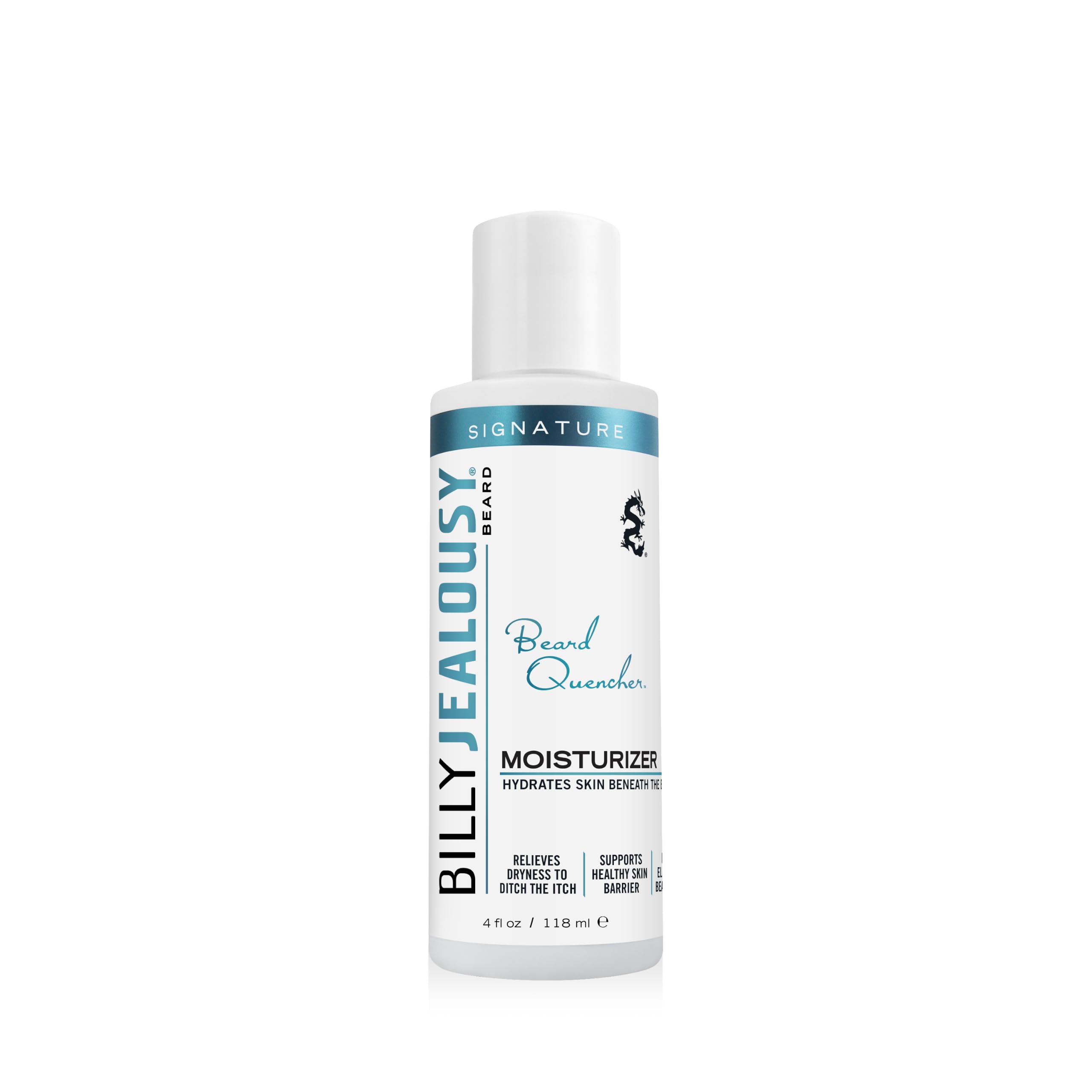 Billy Jealousy Beard Quencher, Nourishing and Strengthening Moisturizer for Mane and Skin with Shea Butter, Amino Acids and Black Oat Seed, Fights Frizz, Relieves Itch and Flakes, 4 Fl Oz