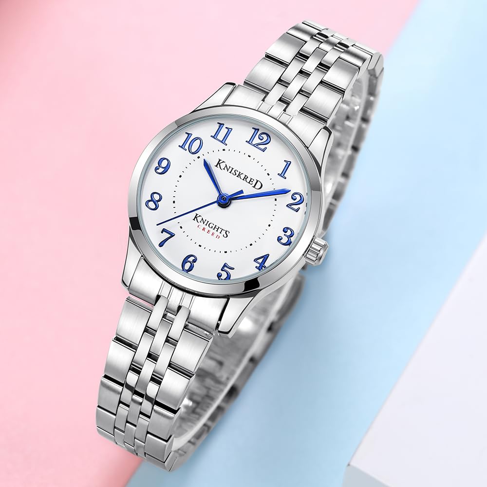 KNISKRED Easy Reader Dress Watch for Women – packaging and label