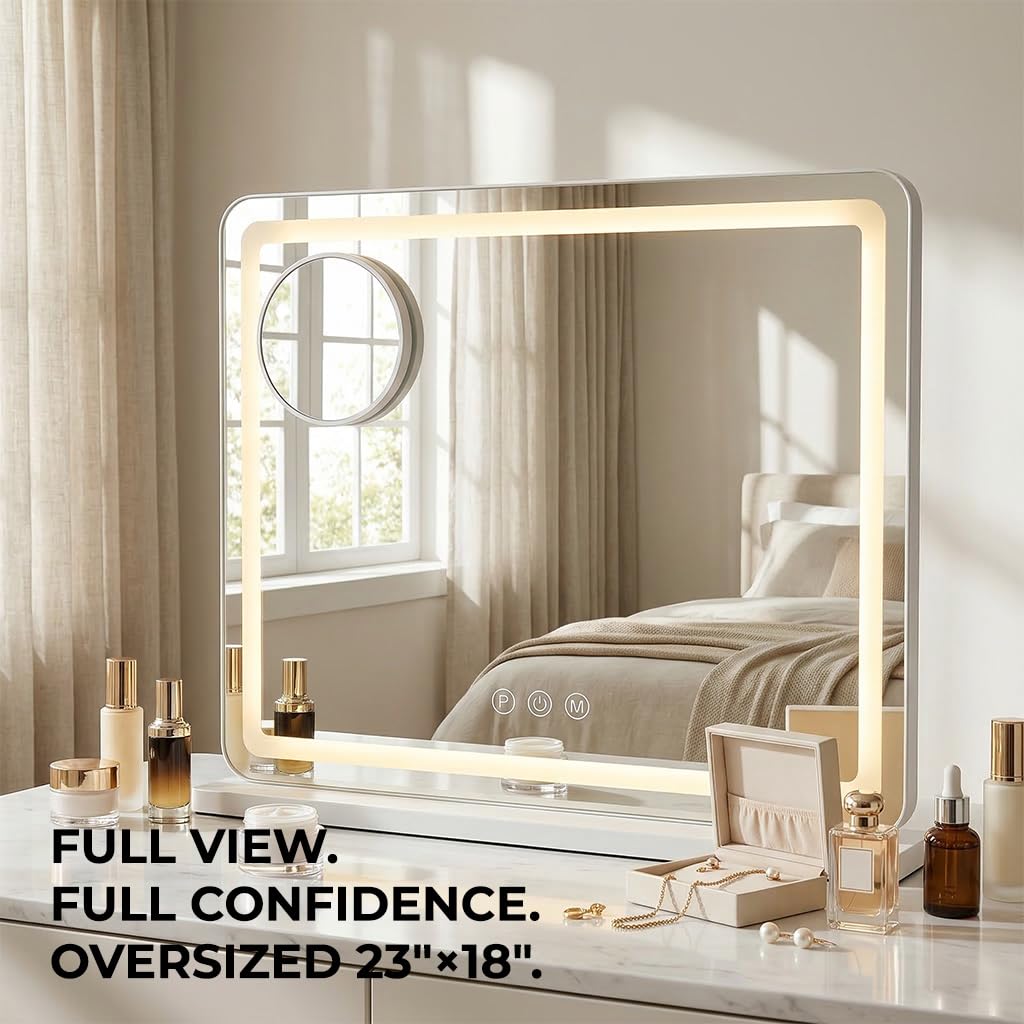 18 x 23 vanity mirror with light lighted makeup mirror - orelease Official Imagery - 8