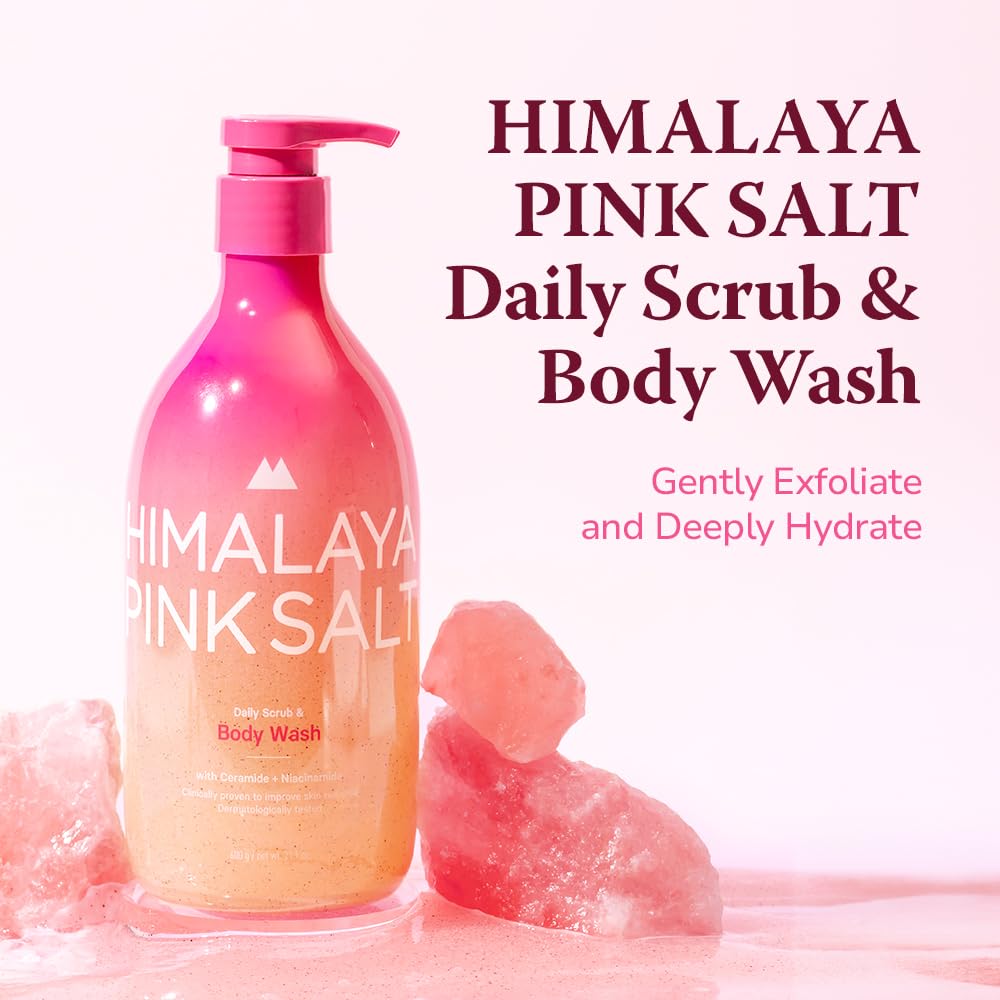 HIMALAYA PINKSALT Daily Scrub & Body Wash 21.1oz – close-up detail