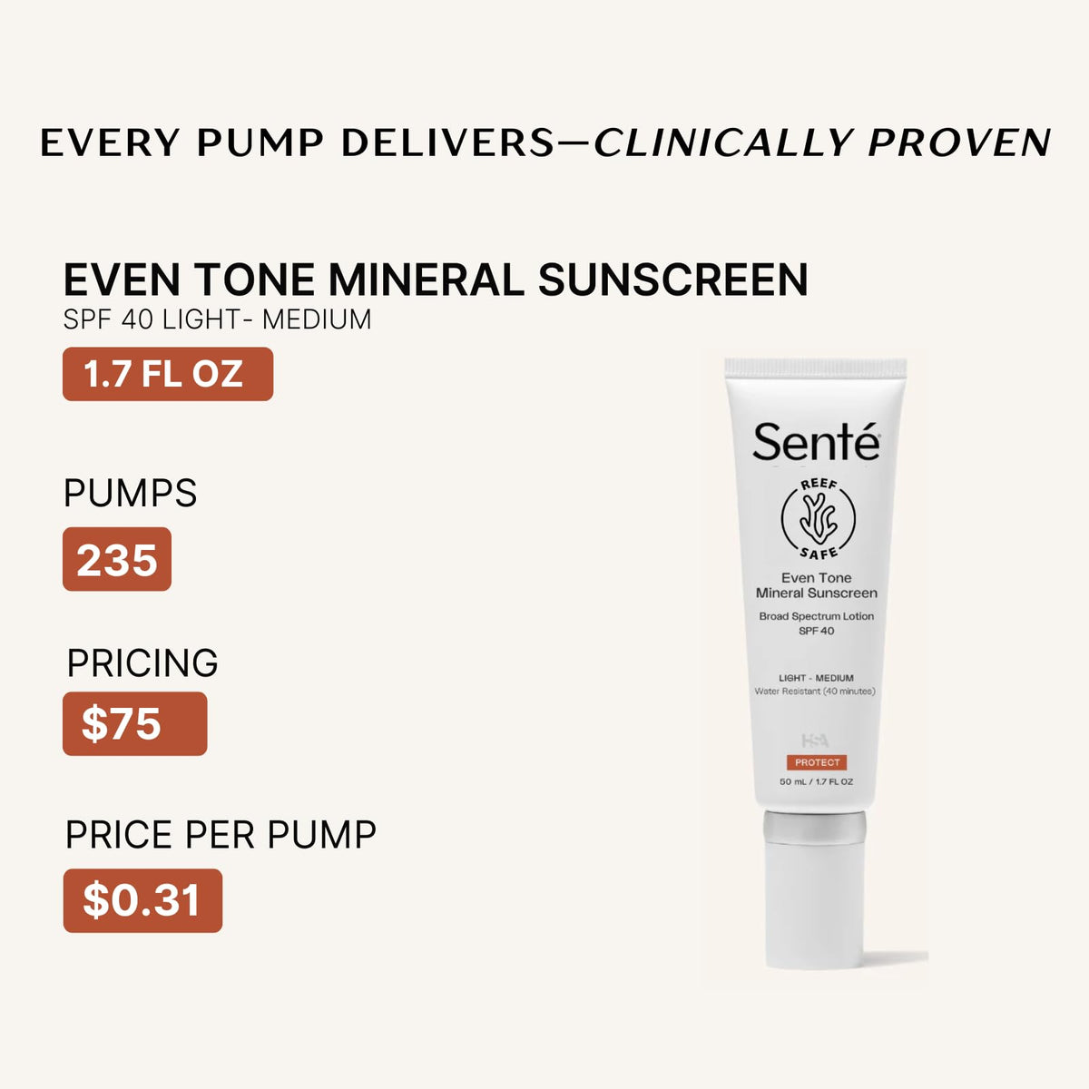Sent Even Tone Mineral Sunscreen Tinted SPF 40 - Sente Official Imagery - 5
