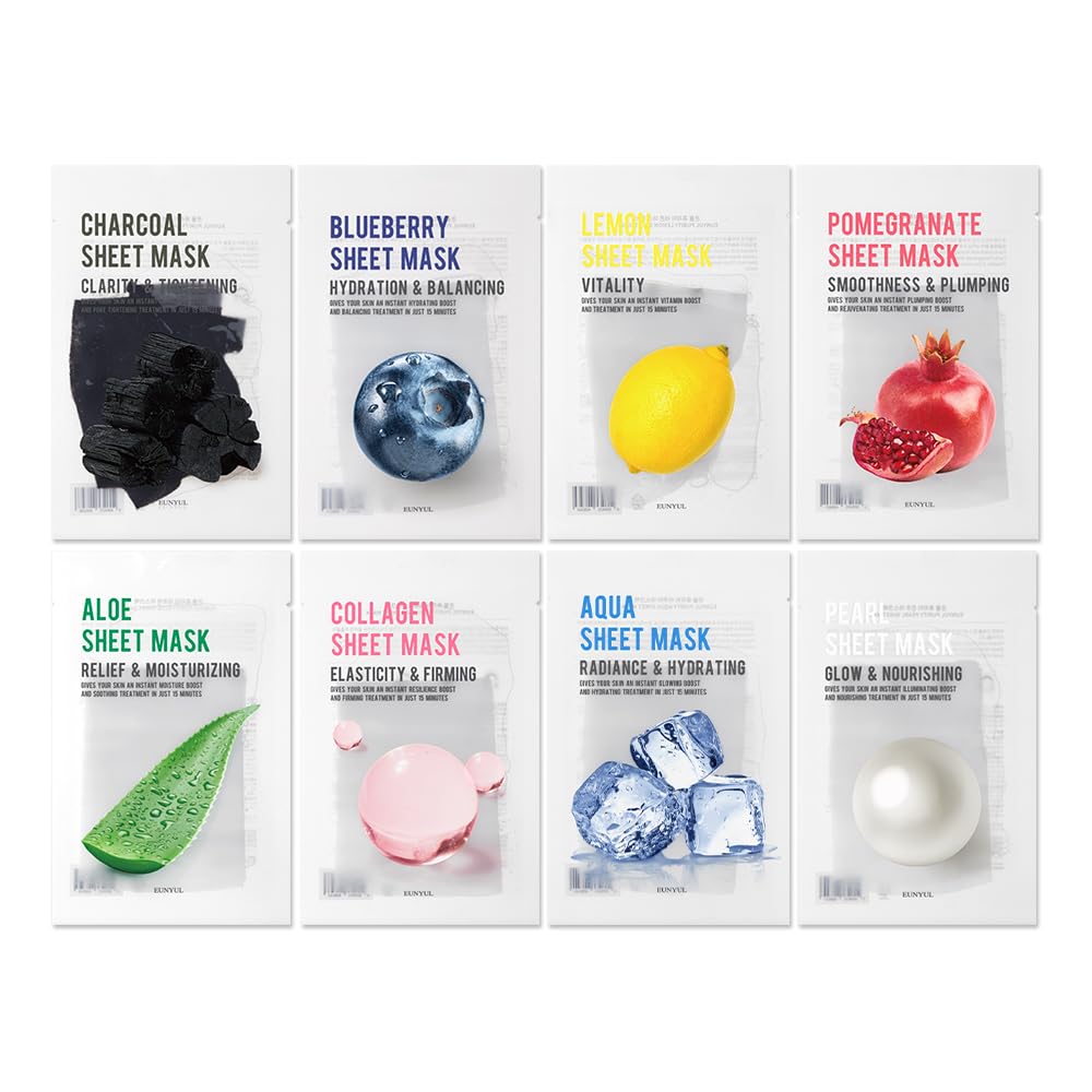EUNYUL [PACK OF 16 Purity Facial Sheet Mask Pack 16 types Korean - Product Imagery