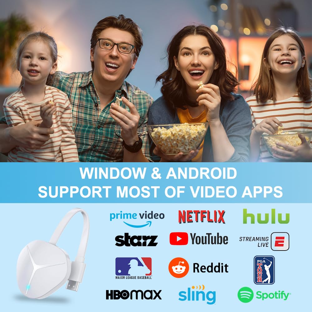 4K Wireless HDMI Display Adapter, SOCLLLife Screen Mirroring Dongle for i-Phone, i-Pad, Android, Windows, Laptop to HDTV
