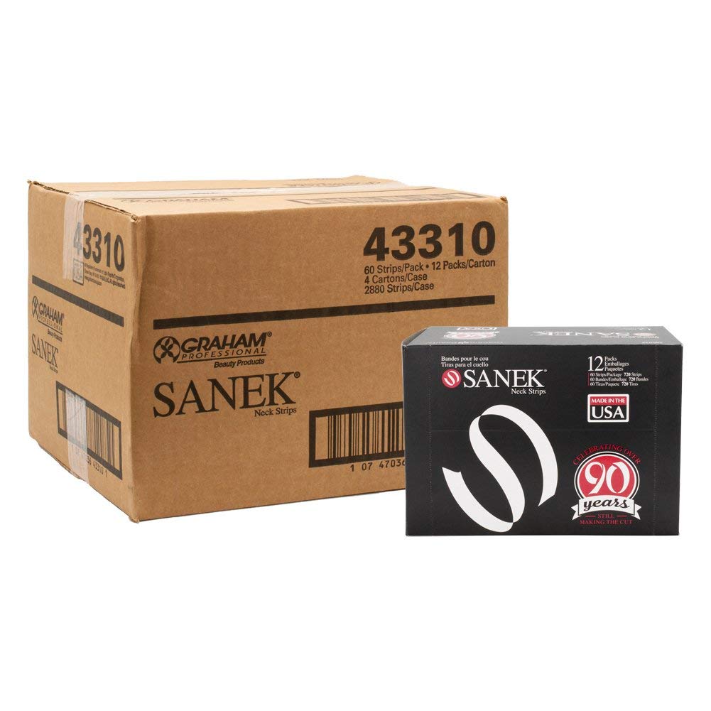 BARBER SALON GRAHAM BEAUTY SANEK NECK STRIPS 12 PACKS MADE IN - Product Imagery