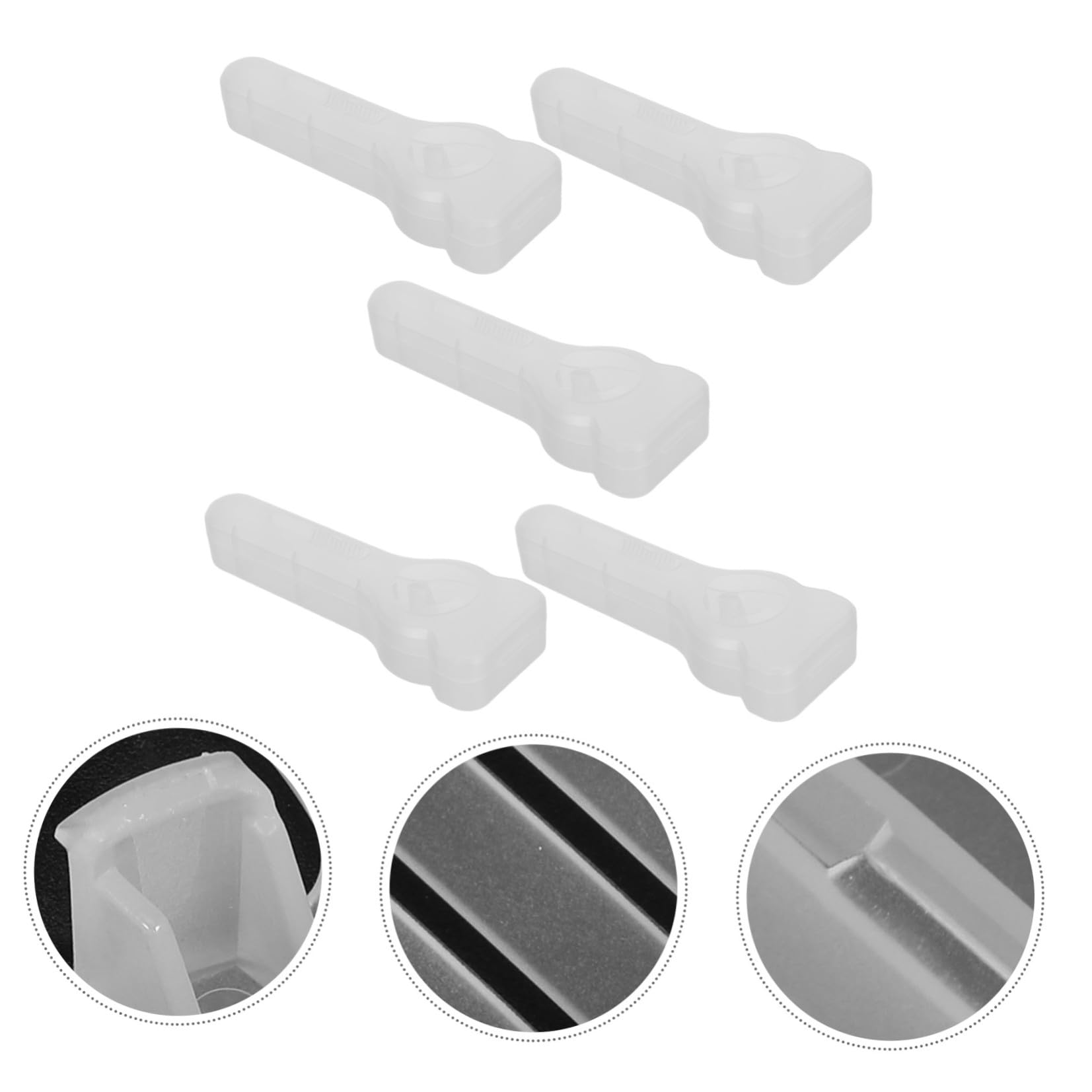 MERRYHAPY 5-piece portable razor case with hard plastic protector box for men’s manual razors and trimmers, travel storage organizer.