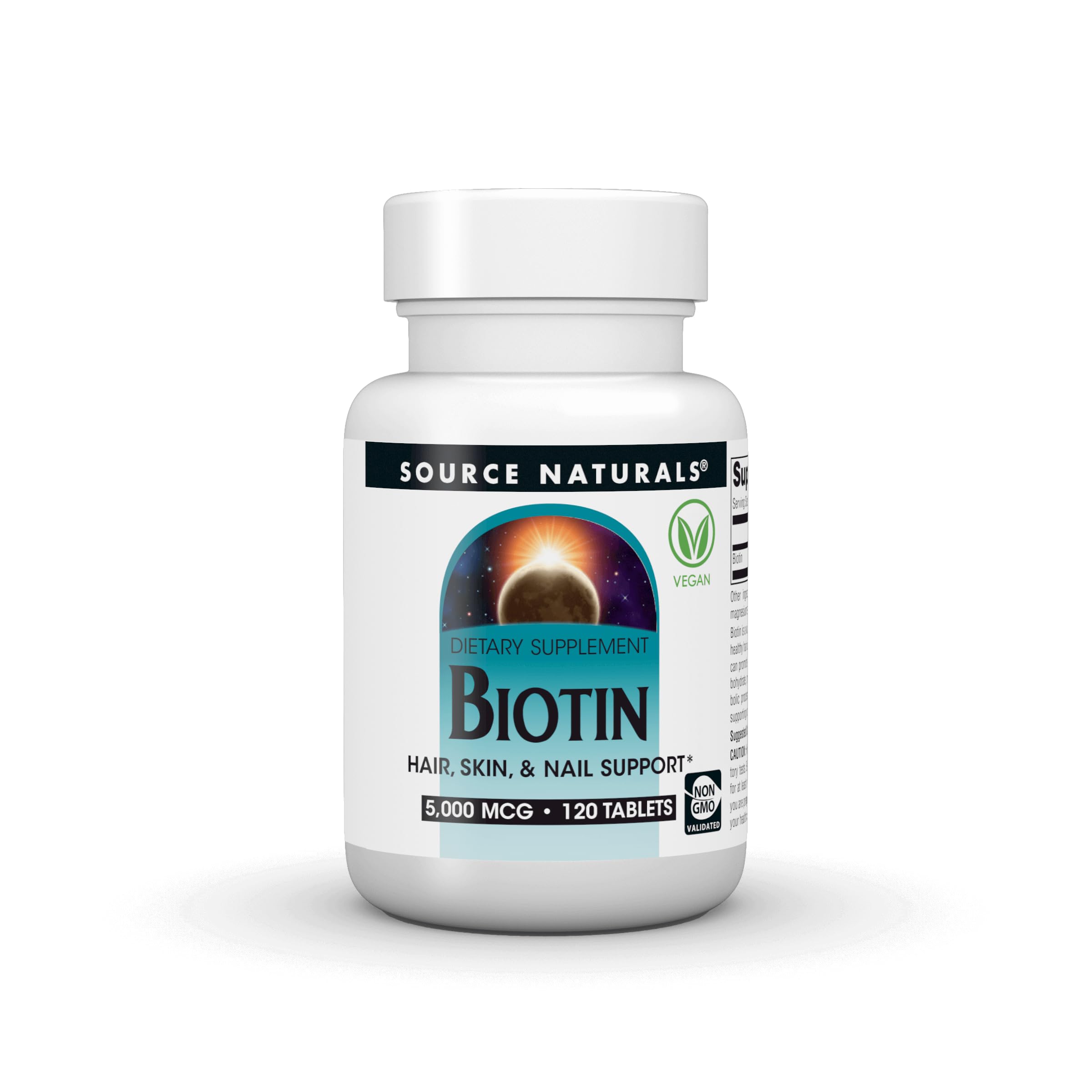 Source Naturals Biotin, 5,000mcg - 120 Tablets