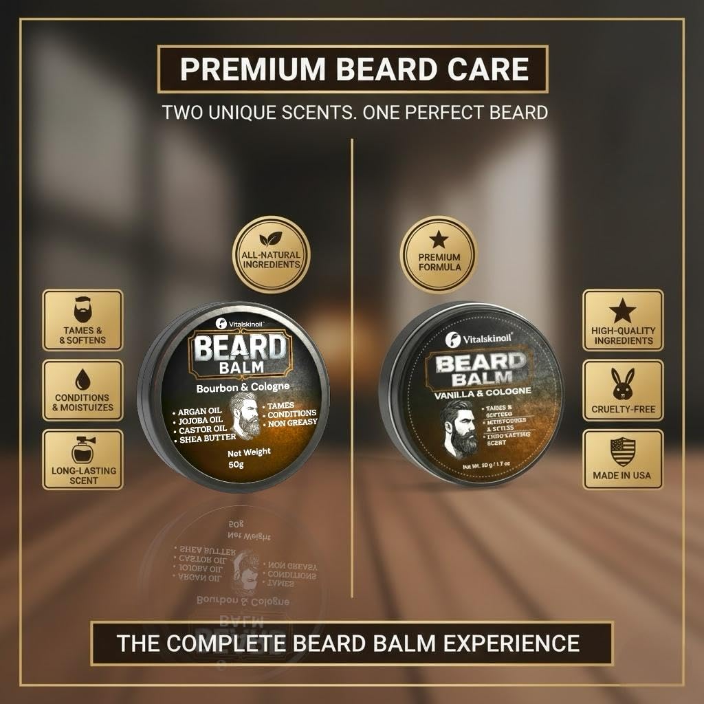 VITALSKINOIL – Beard Conditioners &amp; Oils on display