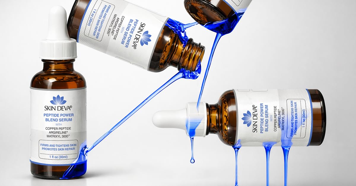 Skin Deva Copper Peptide Face serum with Argireline and Matrixyl 3000, Hyaluronic Acid, Lightweight Hydrating, Firm-Look