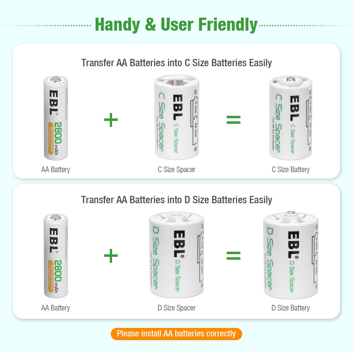 EBL Rechargeable Batteries Combo - EBL Official Imagery - 5