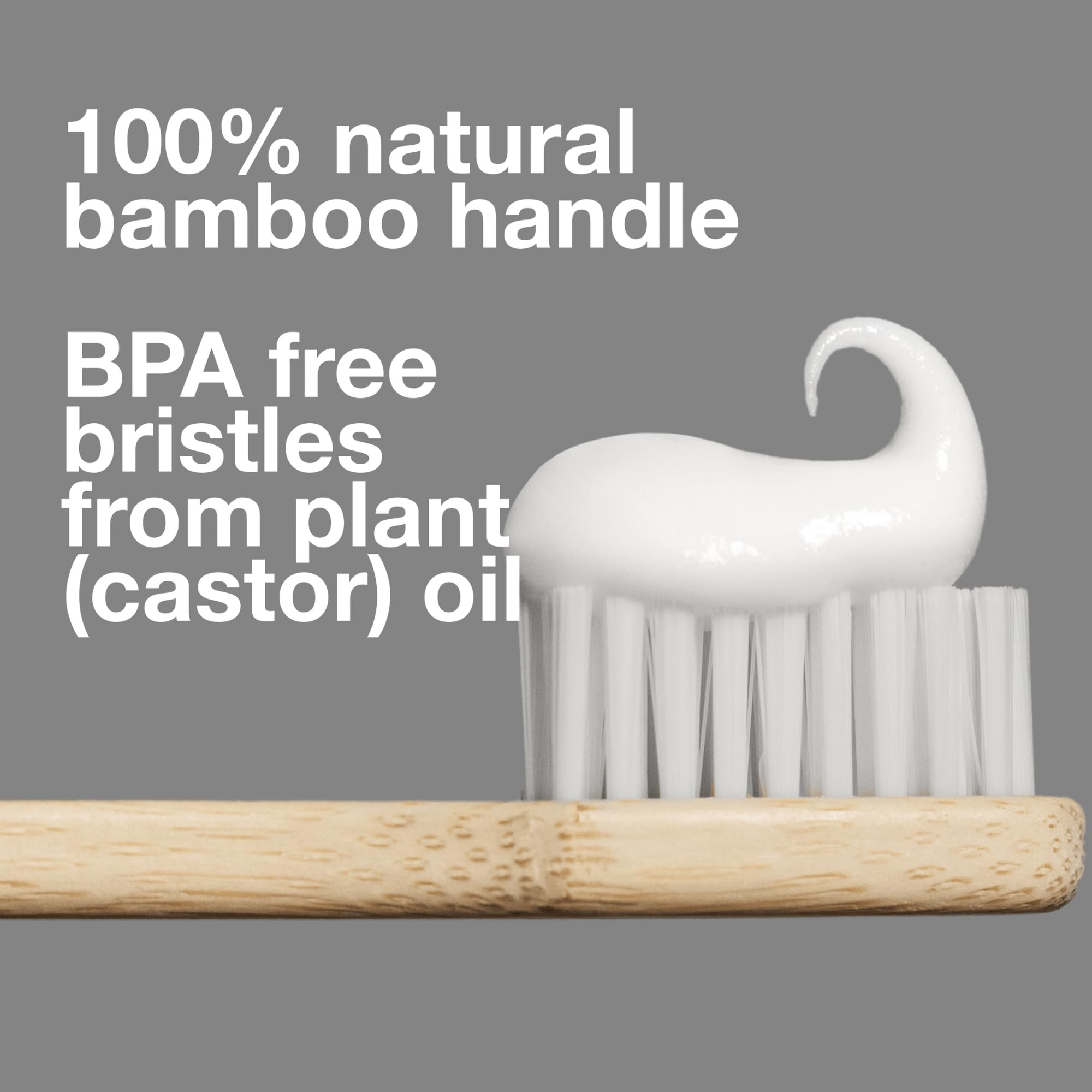 Davids bamboo toothbrush soft bristles, BPA-free, in a 3-pack, eco-friendly natural bamboo handle for gentle oral care.