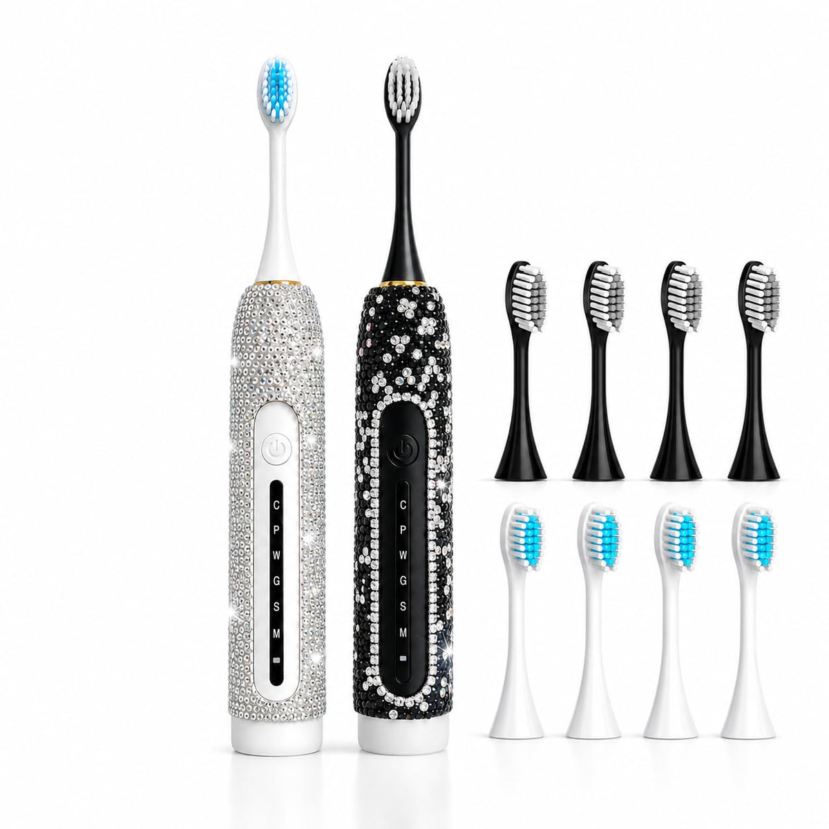 Electric Toothbrush for Woman Bling Diamond Decor Portable - VFUIFRYI Official Imagery - 2