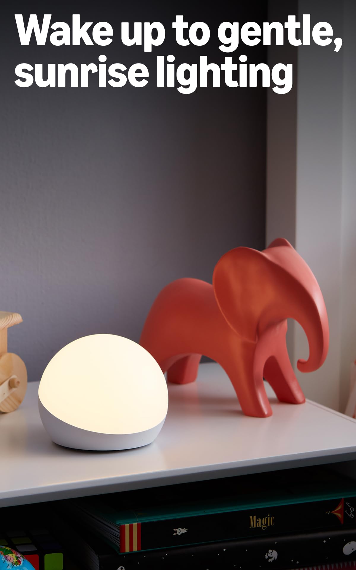 Amazon Echo Glow (newest model), Night light for kids, Works with Alexa – alternate angle