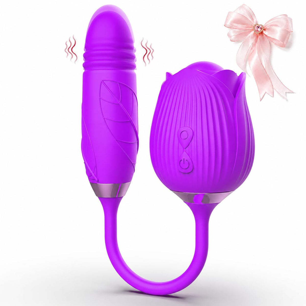 Upgraded 2 Types of Gameplay Electric Massager, Rechargeable Gift FNSLAJK8 – Purple