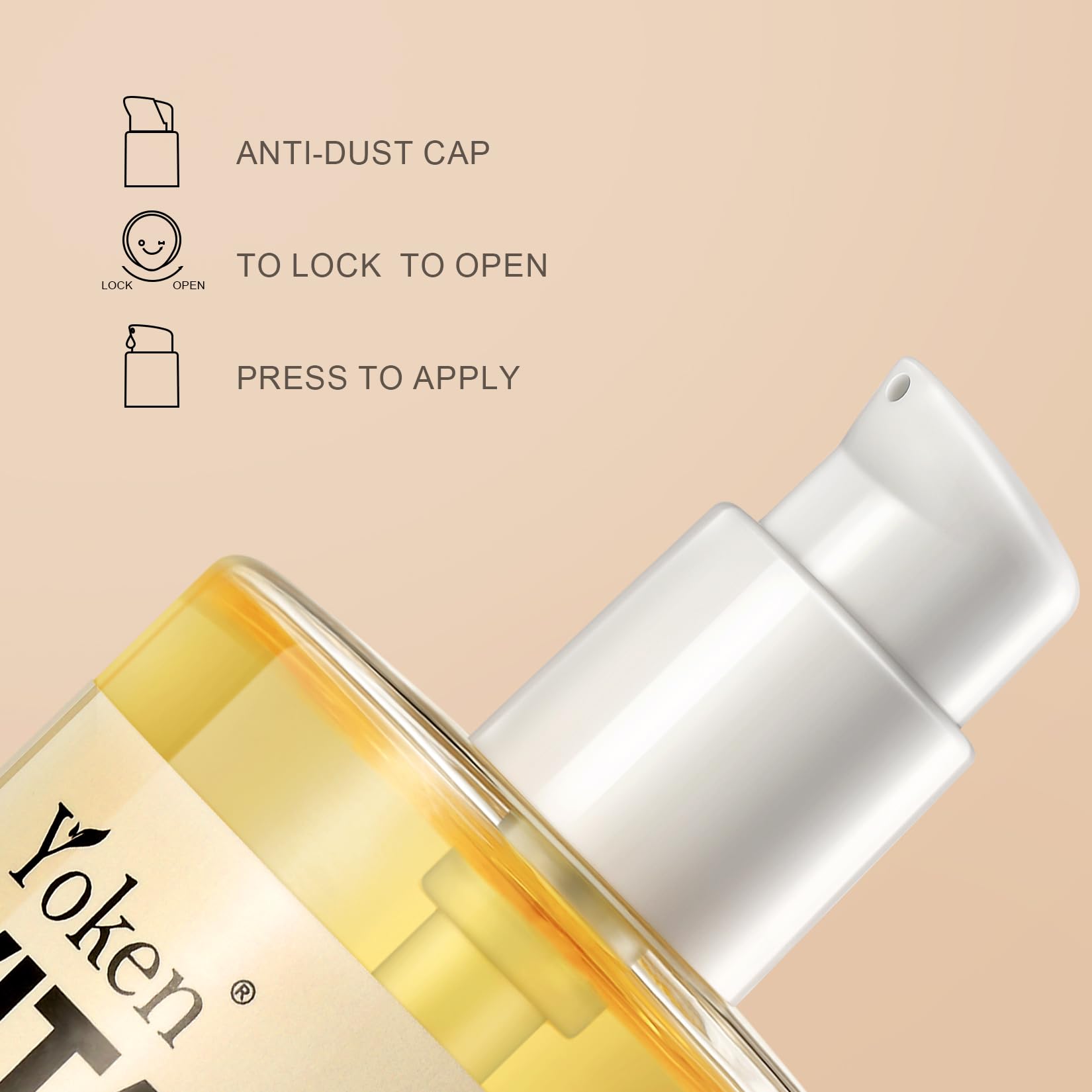 Yoken Vitamin E Oil Cold Pressed Face Body 8oz Pump