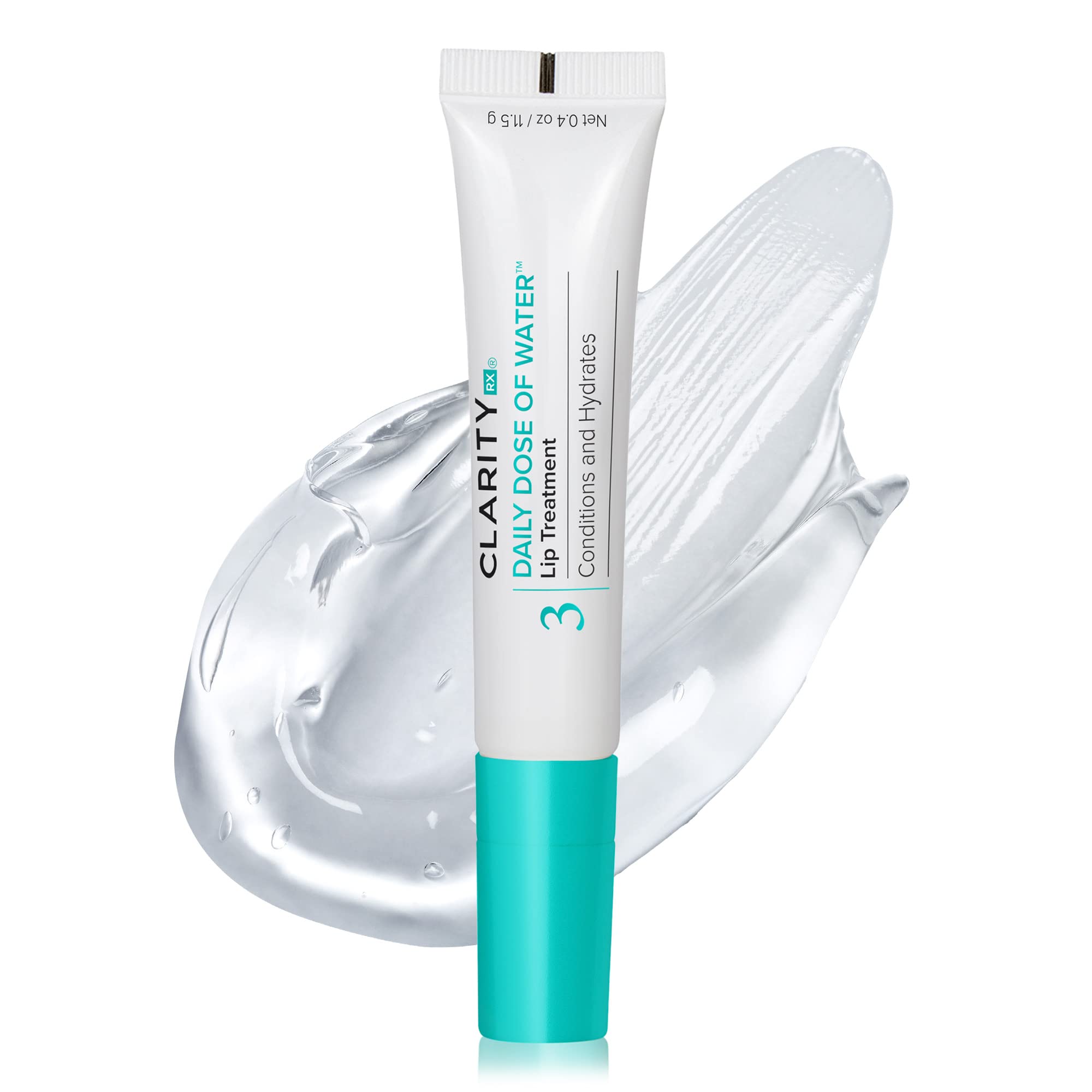 ClarityRx Daily Dose of Water Lip Treatment lip balm in 0.4 oz tube, moisturizing and hydrating for soft, healthy lips.