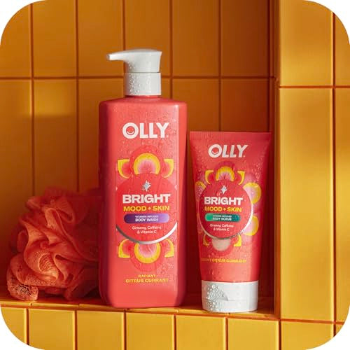 OLLY Bright Body Scrub with Ginseng, Caffeine & Vitamin C– - Product Imagery
