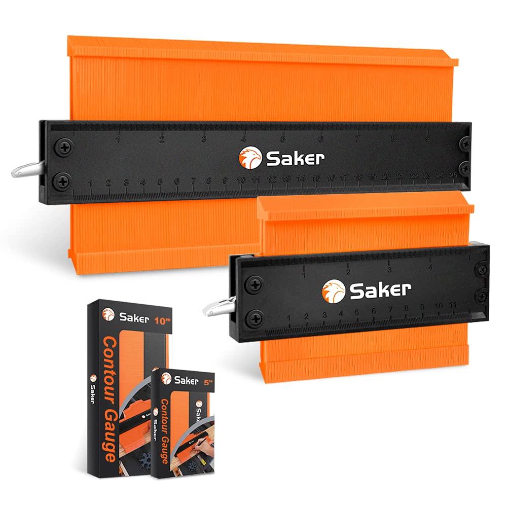 Saker Contour Gauge Duplication-Adjustable Lock-Precisely Copy Irregular Shape-Irregular Woodworking Tracing-Must Have T