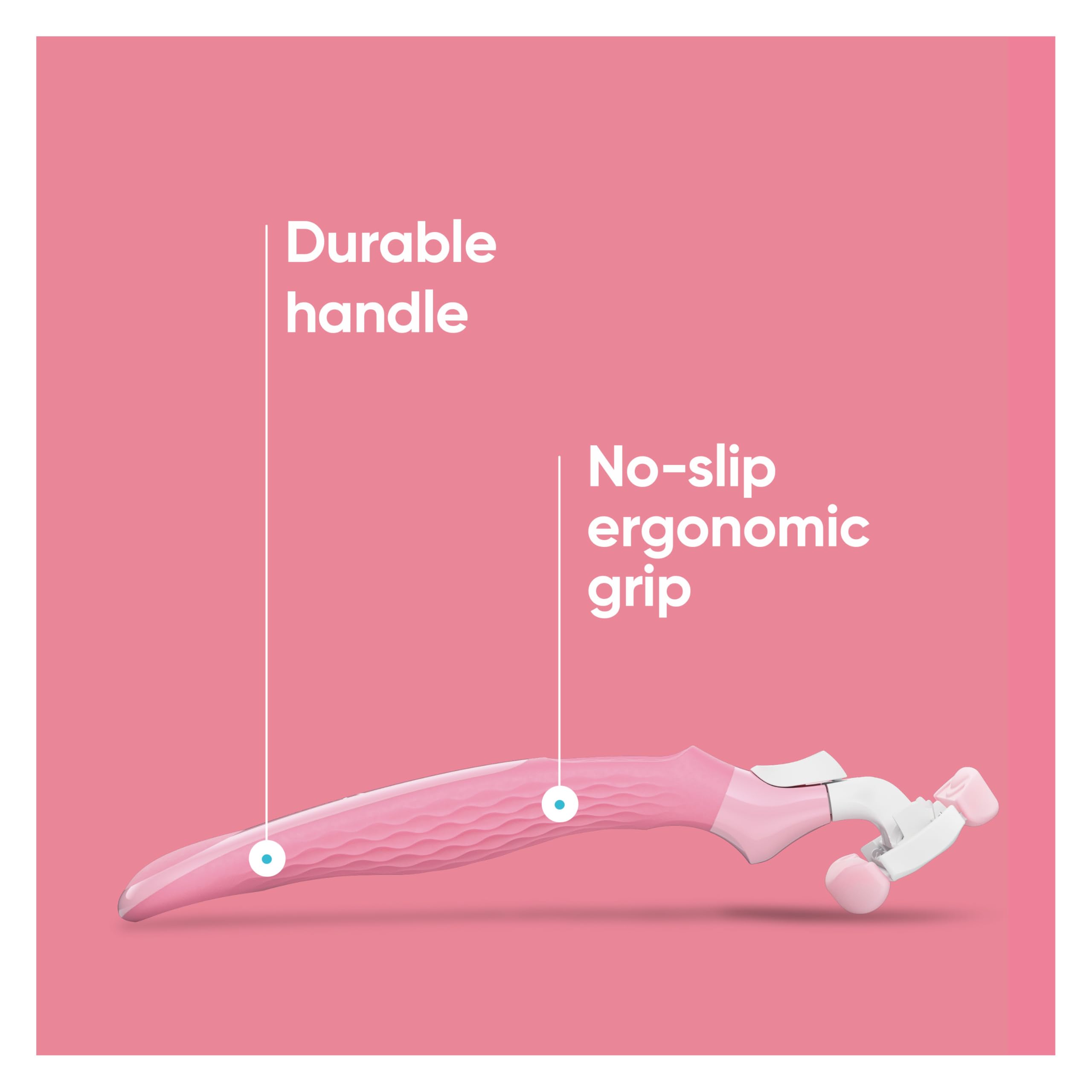 Gillette Venus ComfortGlide White Tea women's manual shaving razor with one handle and four blade refills.