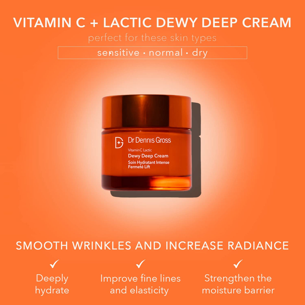 Dr Dennis Gross Vitamin C Lactic Dewy Deep Cream - Dr Dennis Gross Official Imagery - 3