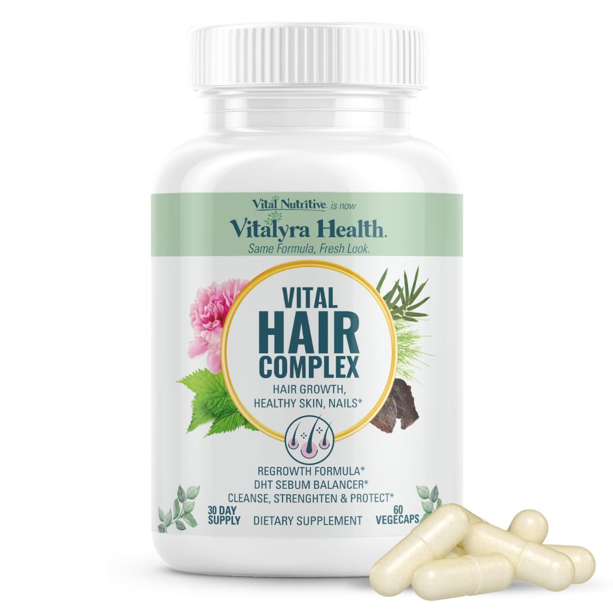 VITAL NUTRITIVE Biotin Hair Growth Vitamins - Hair, Skin & Nails Supplement