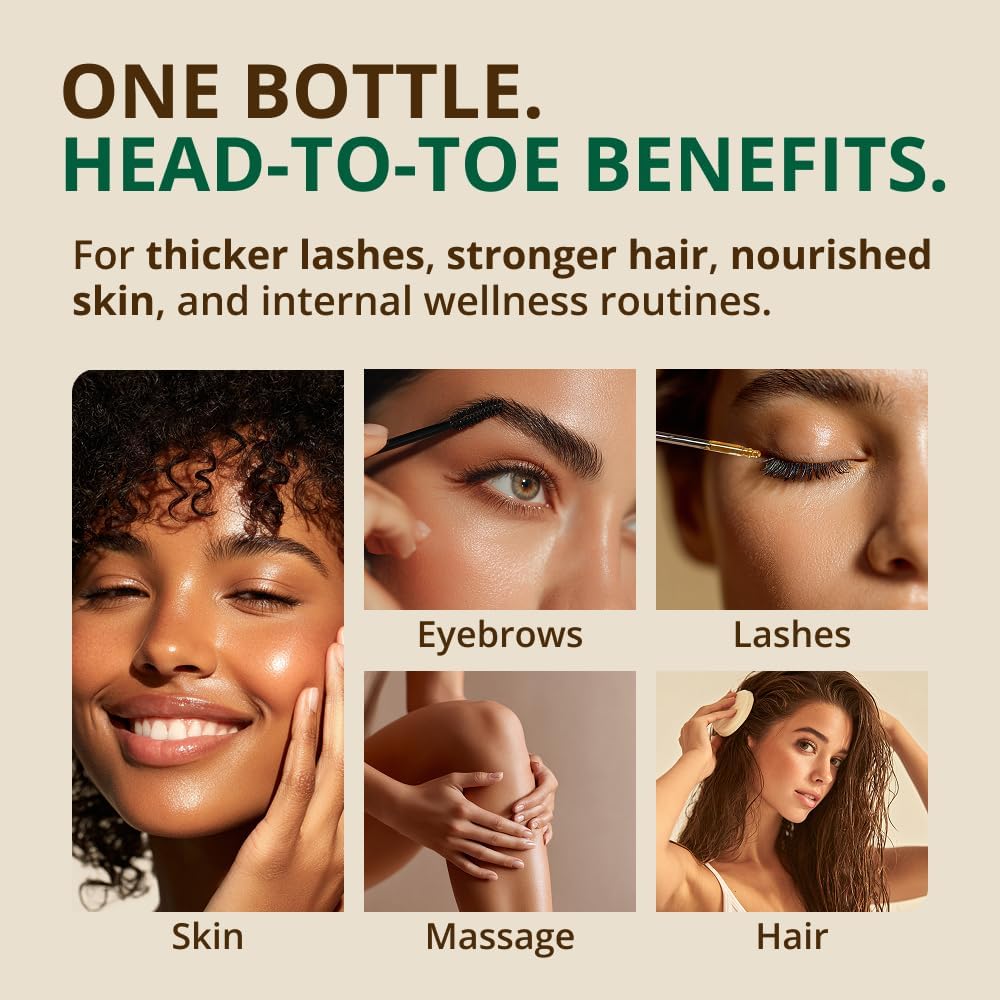 RejuveNaturals Organic Castor Oil (16oz Glass Bottle) + 100% Pure & Natural Vitamin E Oil (2oz) | Ultimate Hair, Lash & Skin Repair Bundle | Cold Pressed, Hexane-Free, Non-GMO | Deep Moisture, Growth