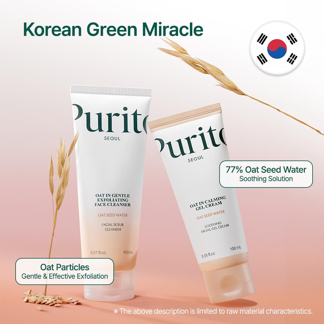 PURITO Oat Velvet Duo Set for Sensitive Skin, 8.45 fl.oz – packaging and label
