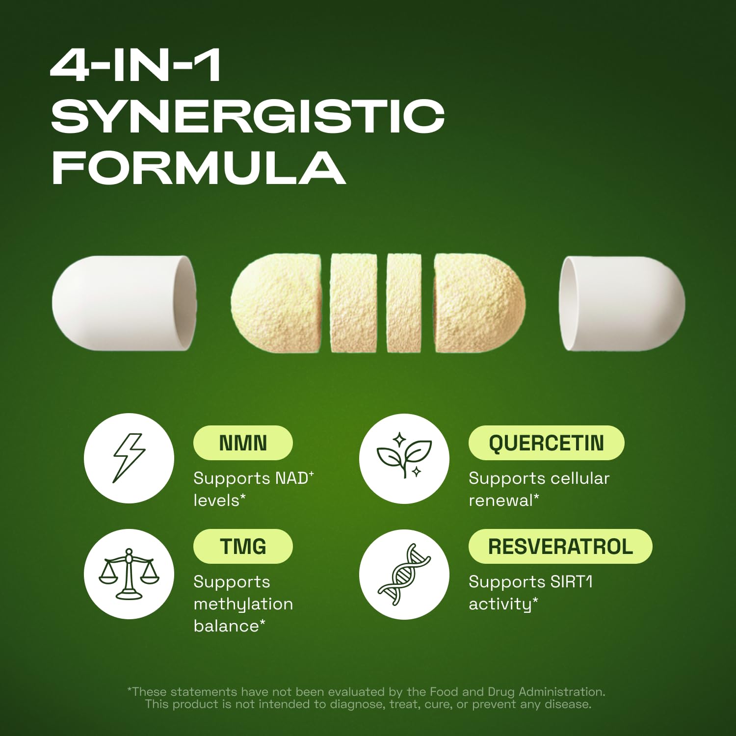 Cata-Kor NMN 4-in-1 NAD+ Supplement, 60 Capsules