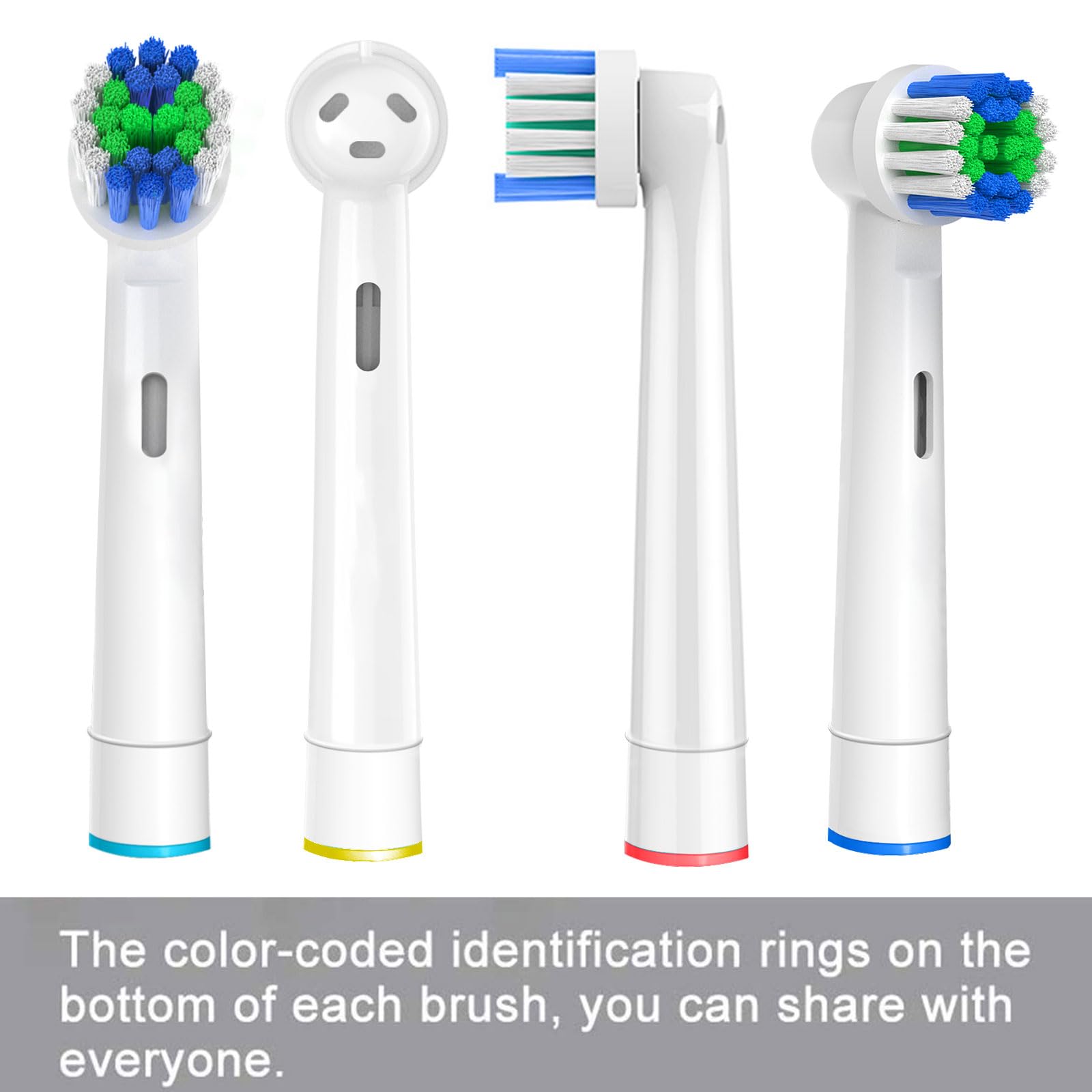 GENKENT replacement toothbrush heads for Oral-B, 20 pack, compatible electric toothbrush heads with soft bristles for effective cleaning.
