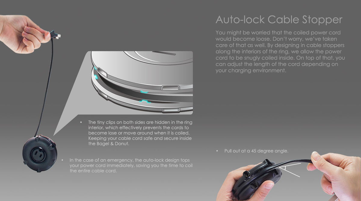 MOGICS Bagel (Black) – back view and specifications