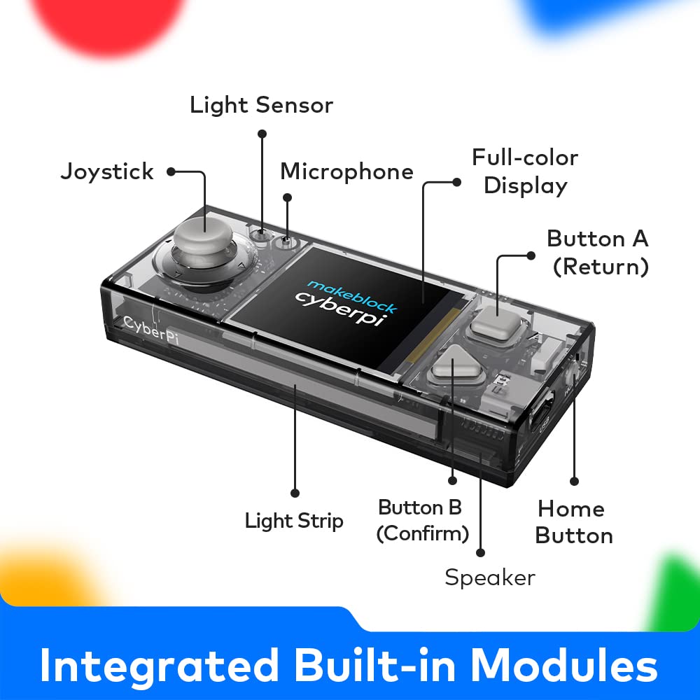 Makeblock CyberPi Project-Based Kit: Coding for Kids 8-12, STEM Programmable Robot with Scratch & Python Support, IoT Te