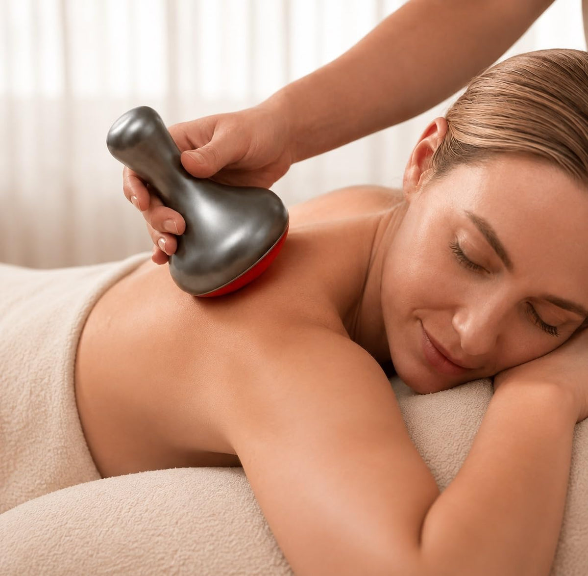 WISDOMRAINBOW Hot Stones Massage with Warmer, Wireless Red Bian Stone Gua Sha Home Spa – Gray-red Bian Stone, Bian Stone