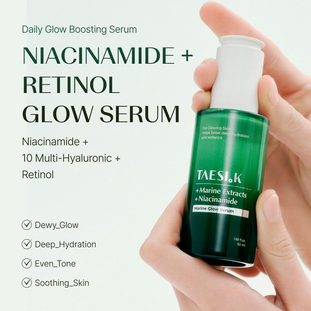 TAESI.K Face Serum with Niacinamide, Retinol & Hyaluronic Acid, Glass Skin, 1.69oz – close-up detail