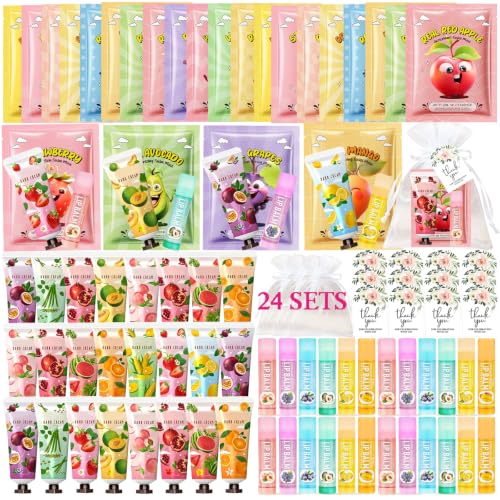 CKIVTNO 180 Pcs Spa Party Favors Bulk Eye Masks,Hand Cream Lip Balm Nail File Sets